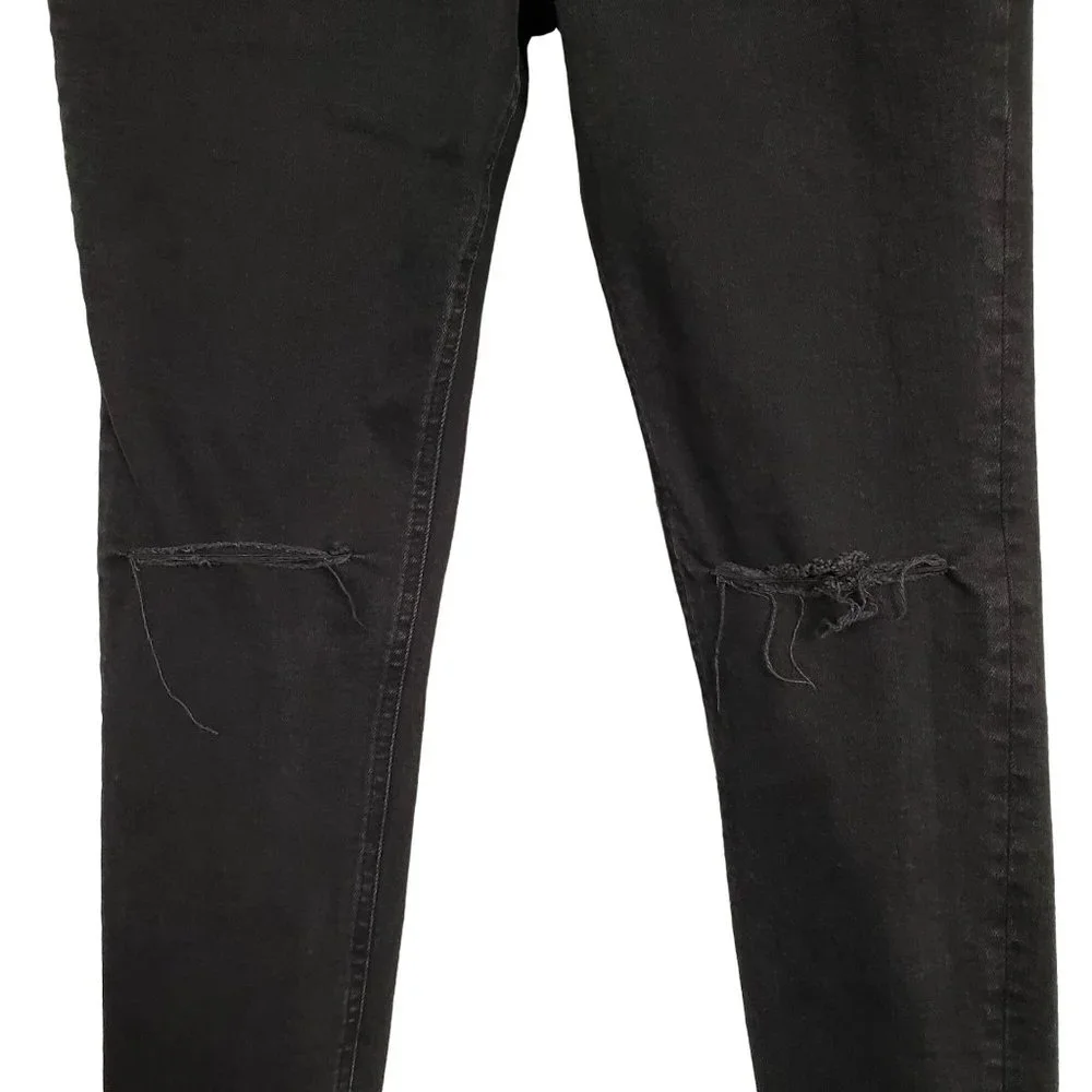 We the Free Size 31 Jeans Anthropologie Button Fly Stretch Skinny Distressed - Picture 5 of 11
